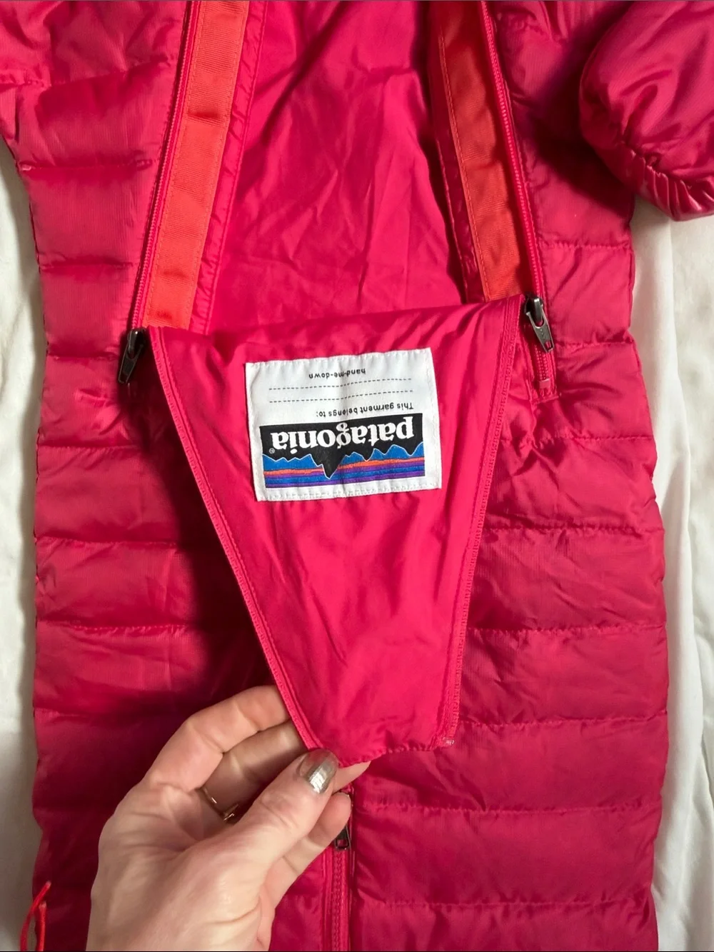 Patagonia Bright Pink Infant Hooded Bunting